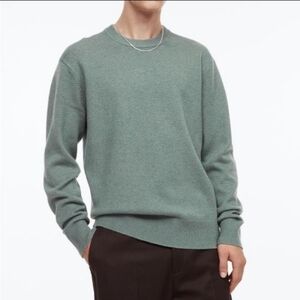 H&M Essentials No. 10 Wool Blend Crewneck Raglan Sweater Sage Green Men's Small